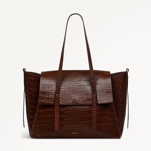 Radley THE CHANCERY - FAUX LARGE FLAPOVER SHOULDER WALNUT